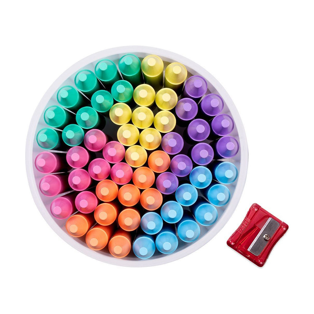 Creioane cerate rotunde JOVI Jumbo pastel set 60 buc cu ascuțitoare