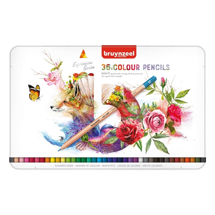 creioane colorate bruynzeel expression series in cutie de metal ro rtl603120