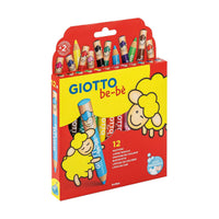 Creioane colorate groase rotunde GIOTTO Be-Be – 12 culori