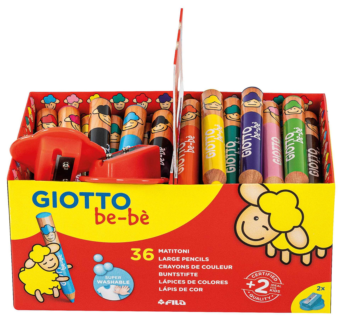 Creioane colorate groase rotunde GIOTTO be-bè set școlar