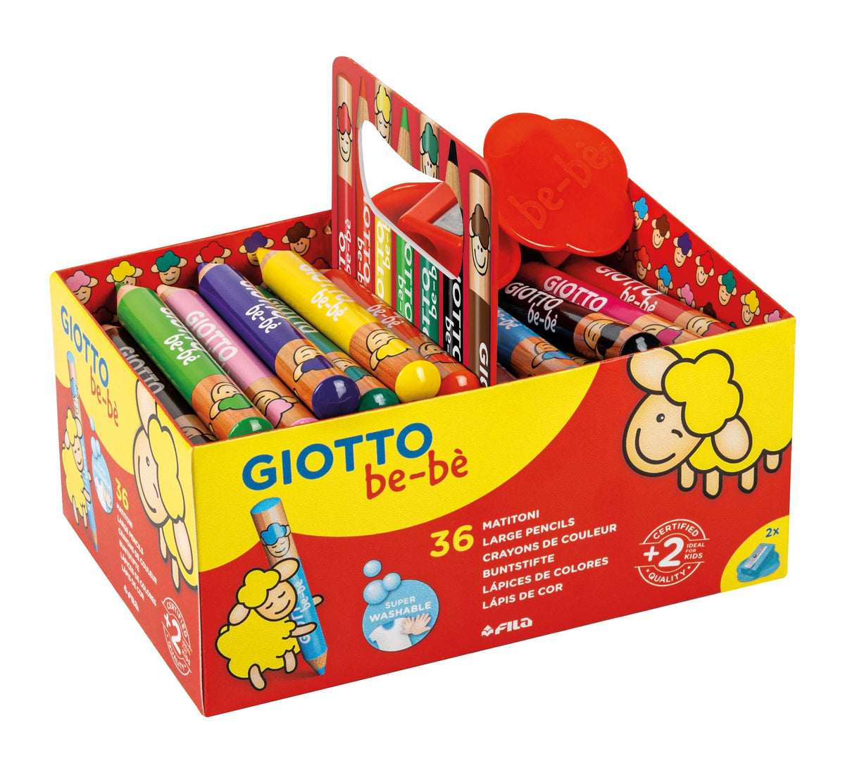 Creioane colorate groase rotunde GIOTTO be-bè set școlar