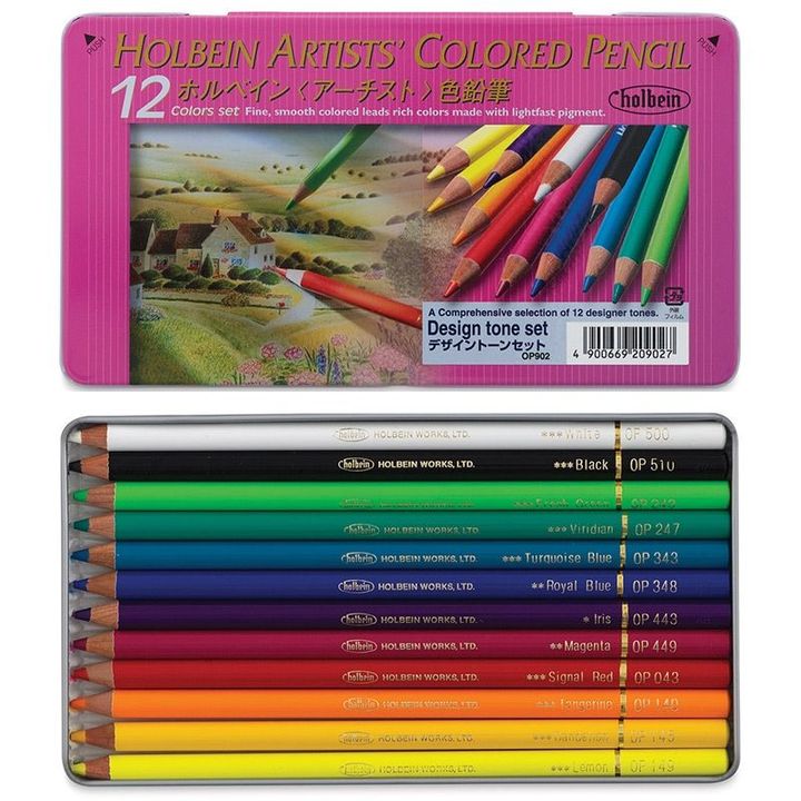 creioane colorate holbein artists 12 buc set de design ro hlbhoop902