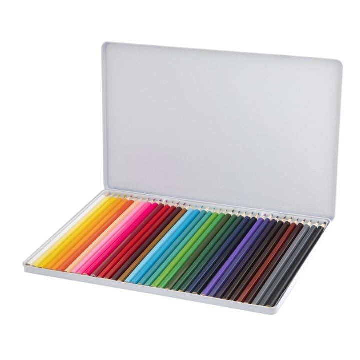 creioane colorate in cutie de staniu 36 buc ro rms150095