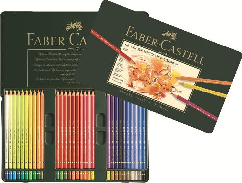creioane colorate polychromos set 60 buc cutie din metal ro fbc110060