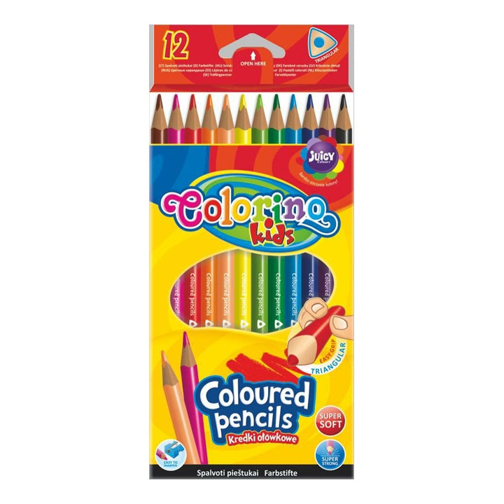 creioane colorate triunghiulare pentru copii colorino 12 buc ro clrr51798ptr