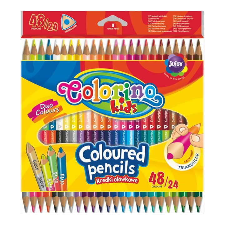 creioane de colorat colorino cu doua fete 24 buc ro clrr51705ptr