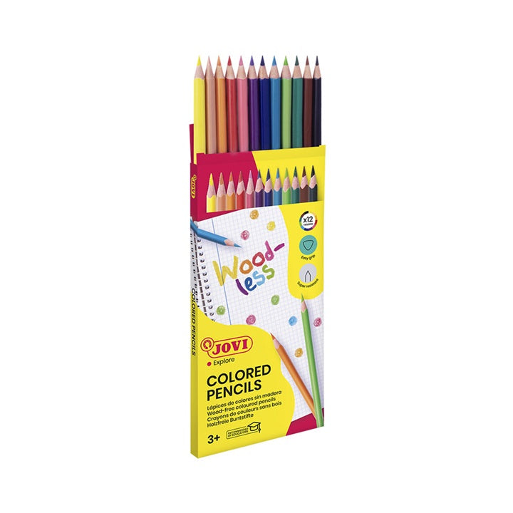creioane de colorat triunghiulare fara lemn jovi 12 buc ro jov734 12