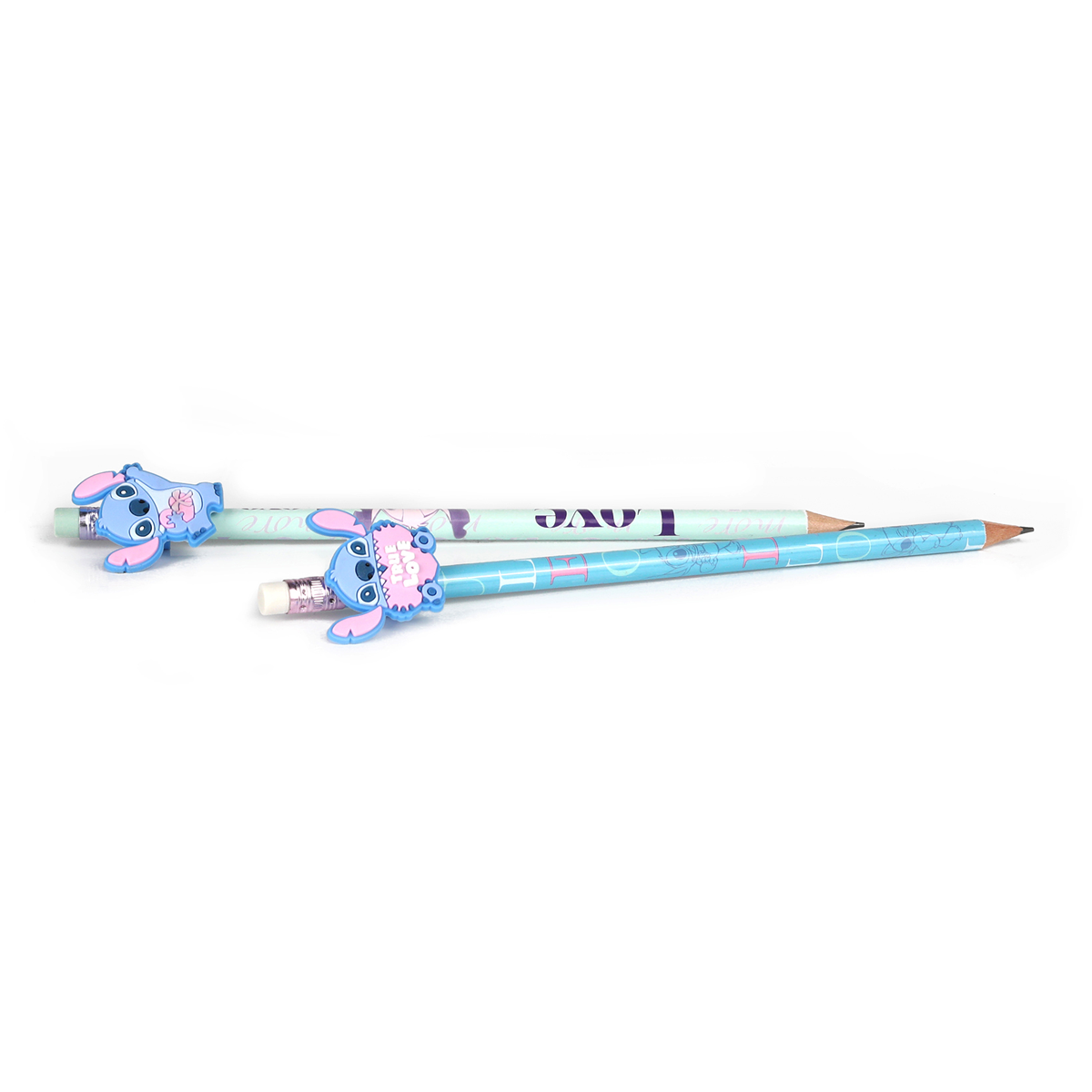 Creion grafit Colorino Stitch Pastel cu radieră albă