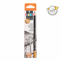 Creion triunghiular Carioca Black, 12 buc – 0/2B