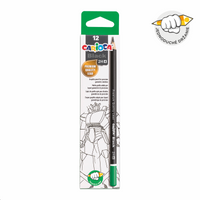 Creion triunghiular Carioca Black, 12 buc – 4/2H