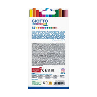 Cretă colorată fără praf pătrată GIOTTO Robercolor Carré, 12 buc