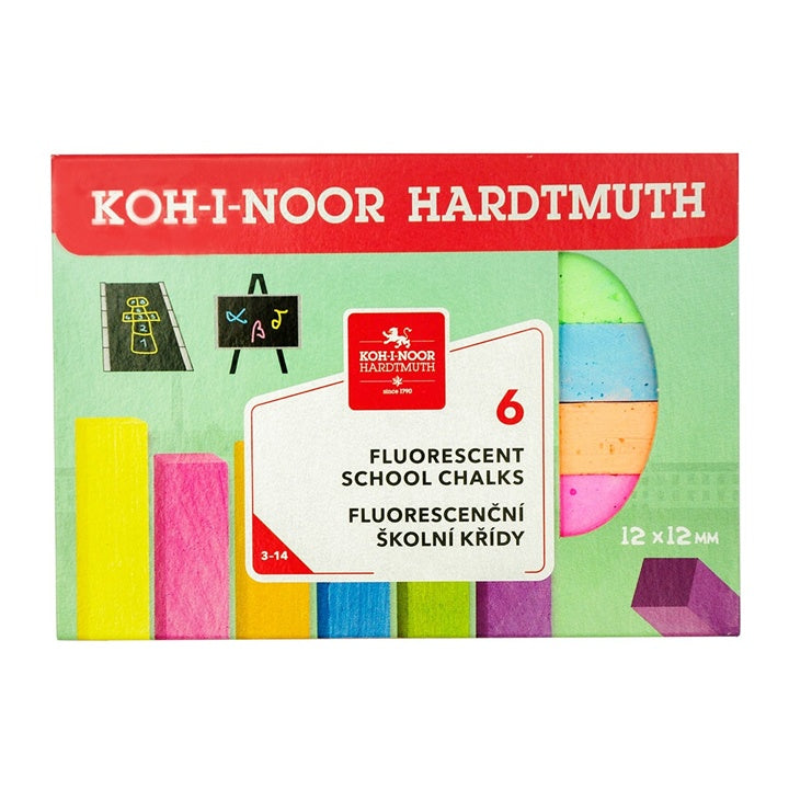 creta scolara fluorescenta koh i noor set de 6 culori ro khn01125s0601kz