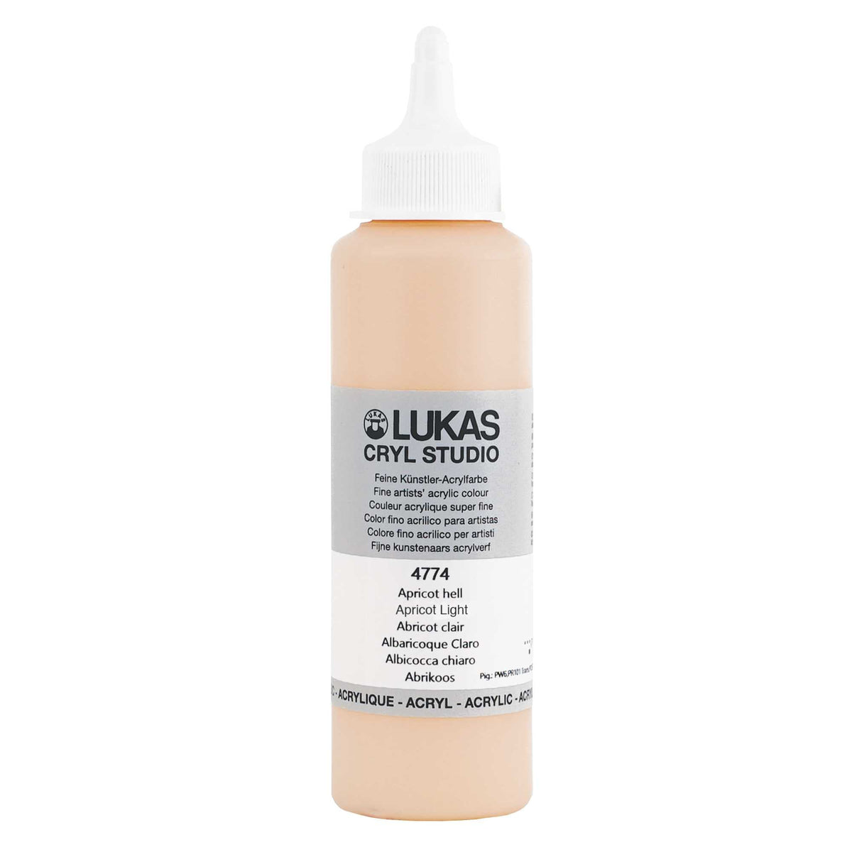 Culoare acrilică LUKAS Cryl Studio 250 ml | diverse nuanțe – Caisă deschis
