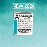 Culoare acuarelă Schmincke AKADEMIE godet 1/2 - Golden pink – 505 Albastru teal