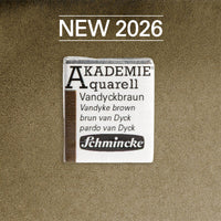 Culoare acuarelă Schmincke AKADEMIE godet 1/2 - Golden pink – 667 Brun Vandyke
