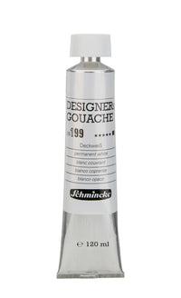 Culoare guașă Schmincke Designers Gouache 120 ml – 199 Alb opac