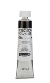 Culoare guașă Schmincke Designers Gouache 120 ml – 788 Negru de fildeș