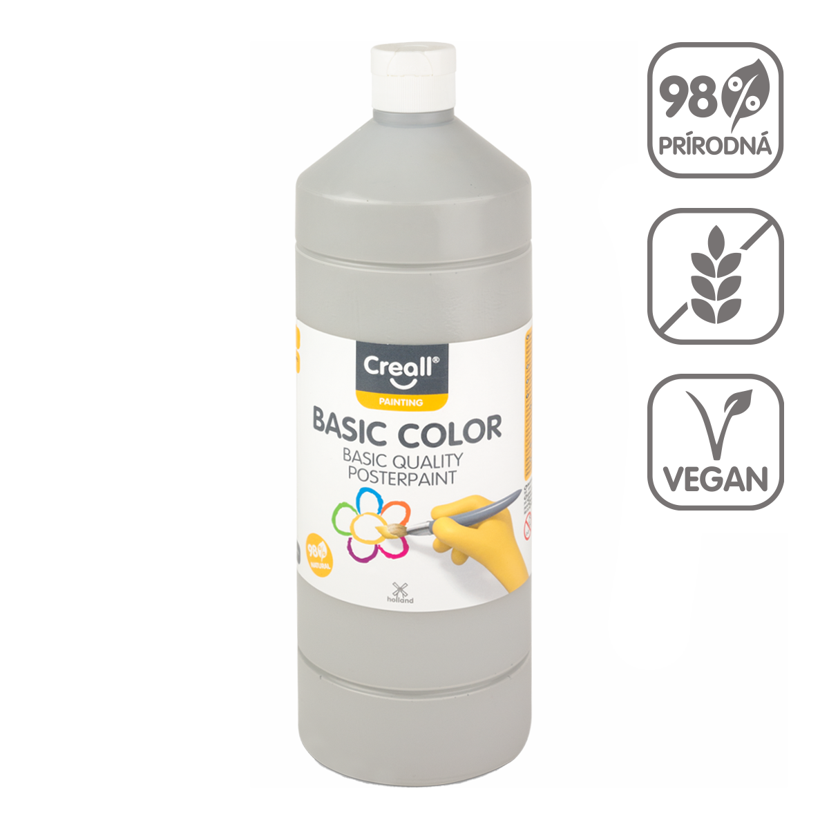 Culoare tempera Creall, 1 000 ml – gri