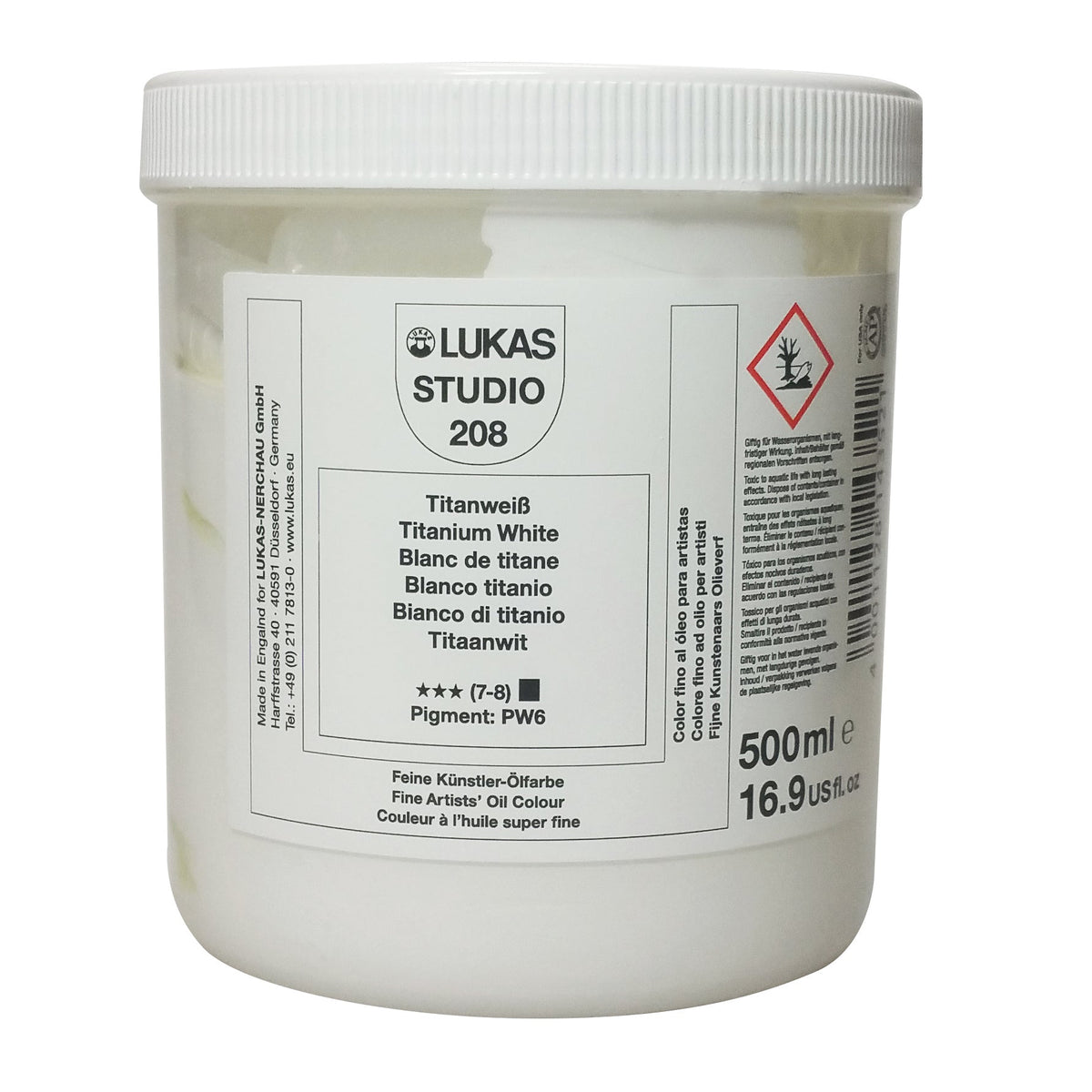 Culoare ulei LUKAS Studio - 500 ml Alb de titan