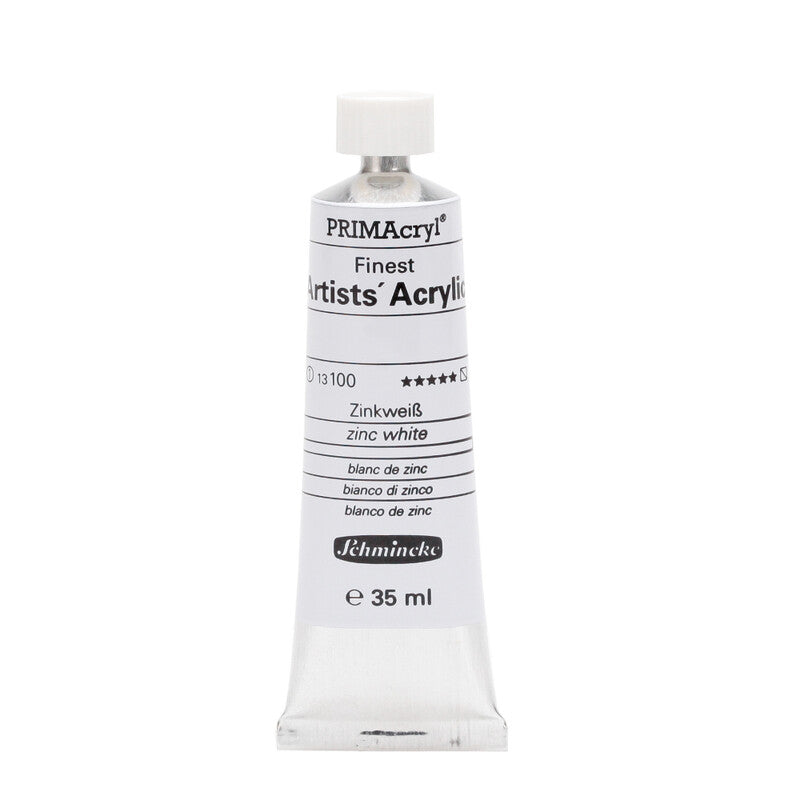 Culori acrilice Schmincke PRIMAcryl Professional 35 ml – 100 Alb de zinc