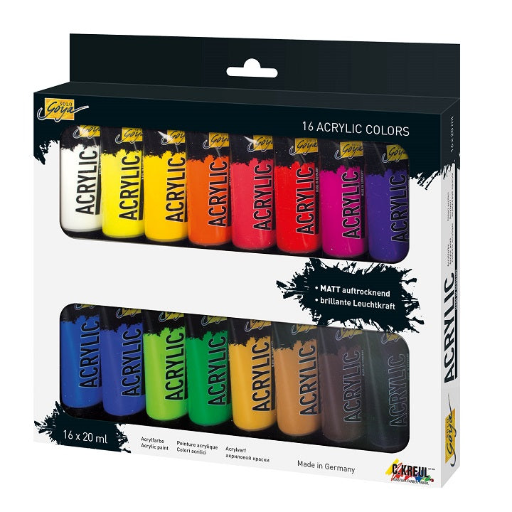 culori acrilice solo goya set 16 x 20 ml ro krl84172
