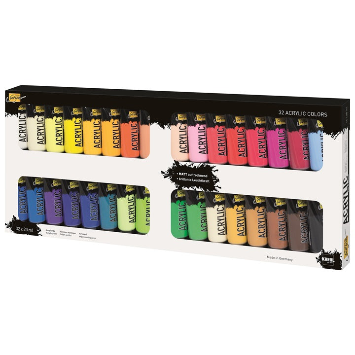 culori acrilice solo goya set 32 x 20 ml ro krl84173