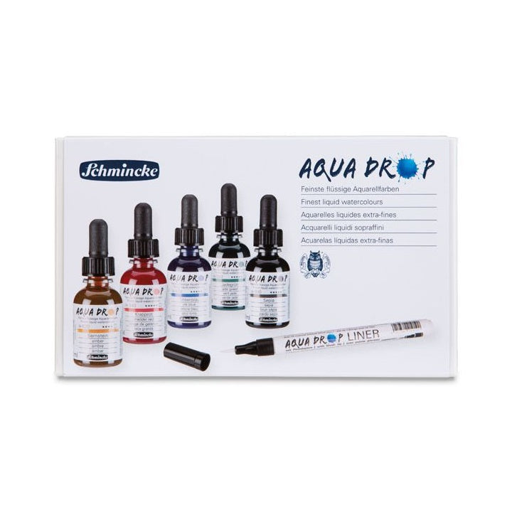 culori acuarela schmincke aqua drop set 5 x 30 ml liner