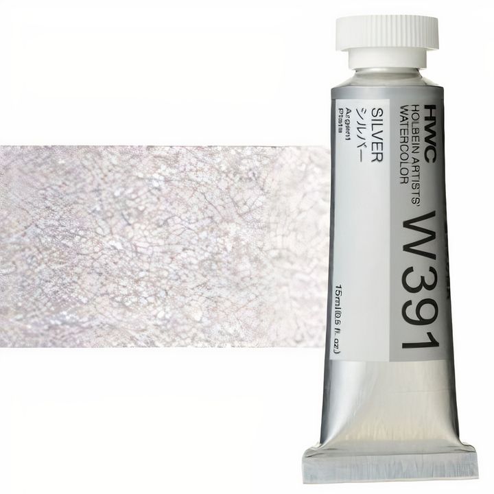 culori acuarele profesionale holbein artists 15 ml auriu și argintiu