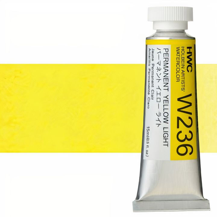 Culori acuarele profesionale Holbein Artists 15 ml | nuanțe de galben