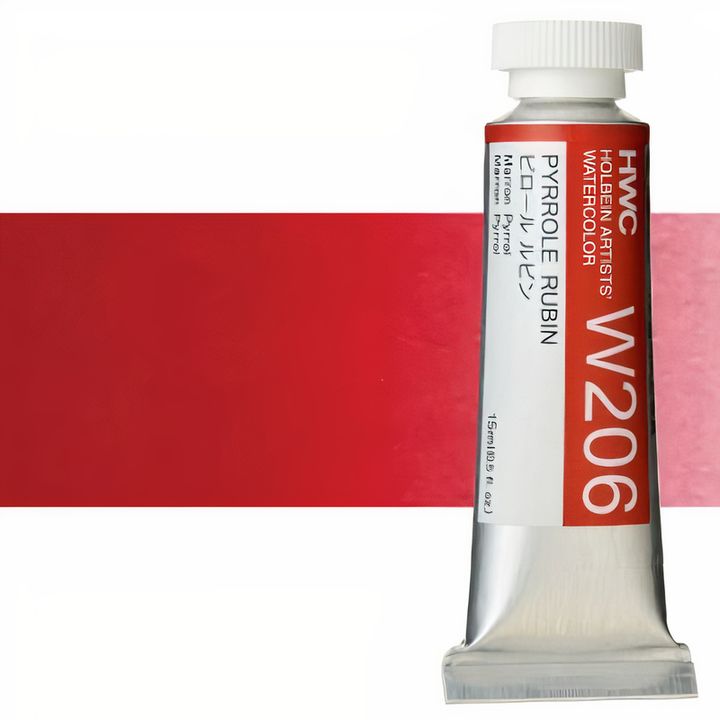 Culori acuarele profesionale Holbein Artists 15 ml | nuanțe de roșu