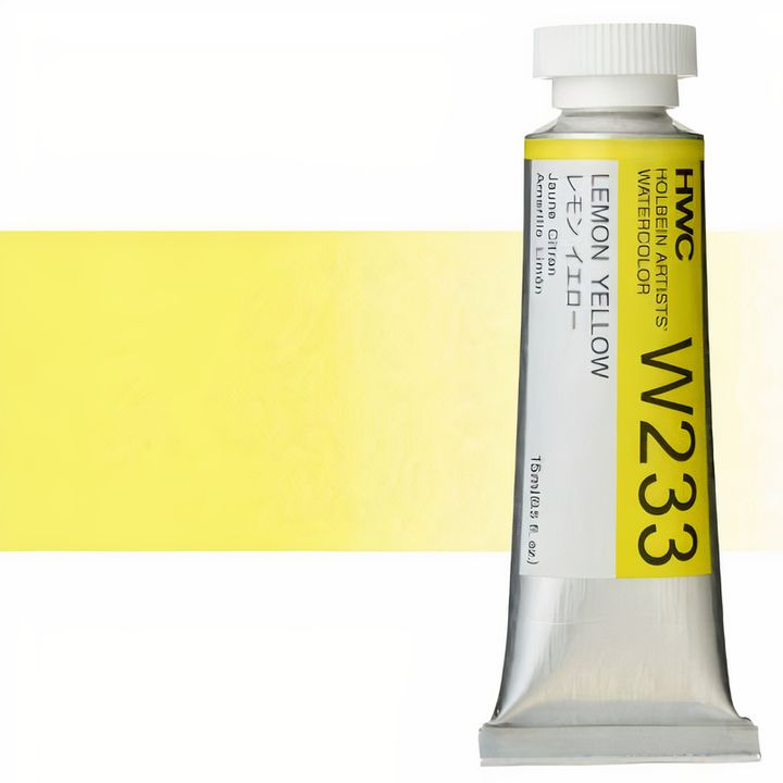 Culori acuarele profesionale Holbein Artists 15 ml | nuanțe de galben