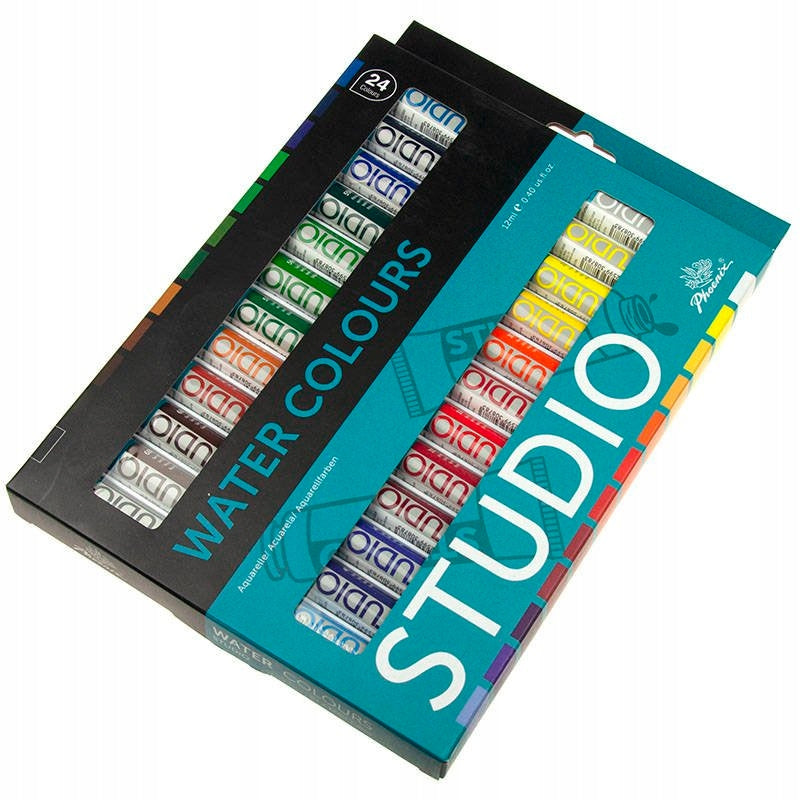 Culori de acuarelă Phoenix – set 24 x 12 ml