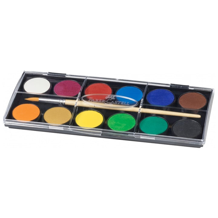 culori de apa faber castell 12 culori 30 mm ro fbc125018