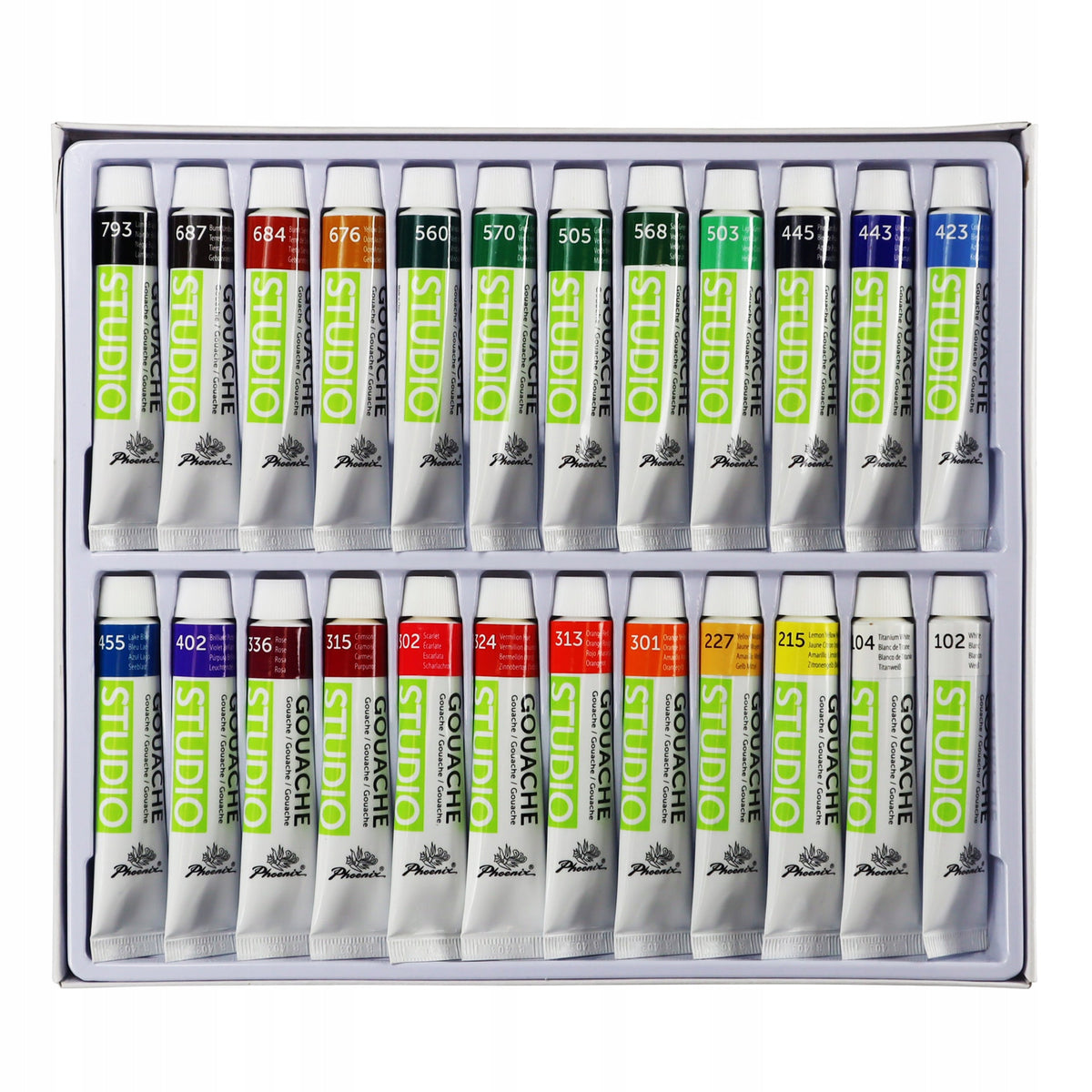 Culori guașă Phoenix 24 x 12 ml