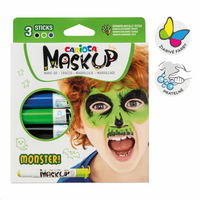 Culori pentru față Carioca tip baton 3 buc – Monstru