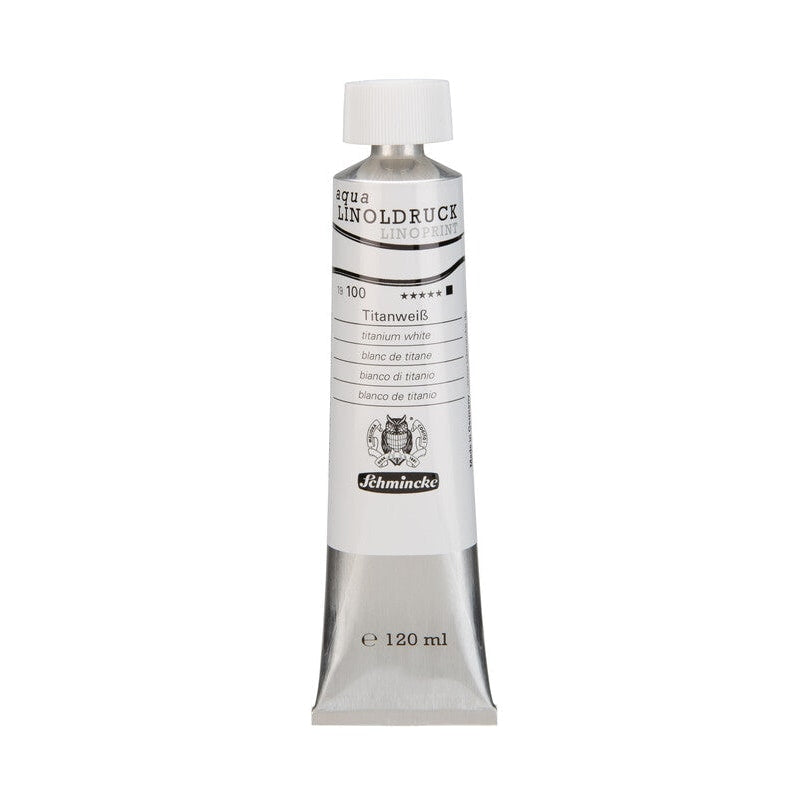 Culori pentru linogravură Schmincke aqua-LINOPRINT 120 ml – 100 Alb de titan