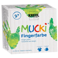 culori pentru pictura cu degete mucki kreul 4 x 150 ml ro krl2314