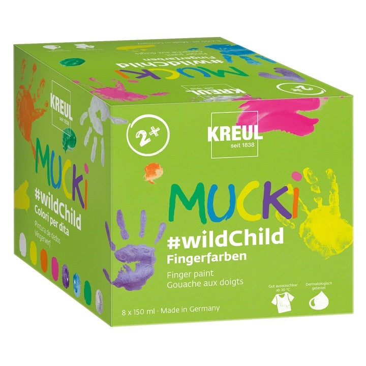 culori pentru pictura cu degete mucki wild child kreul 8 x 150 ml ro krl2305