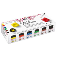 culori pentru portelan brillant hoby line set 6 x 20 ml pensula ro krl16600