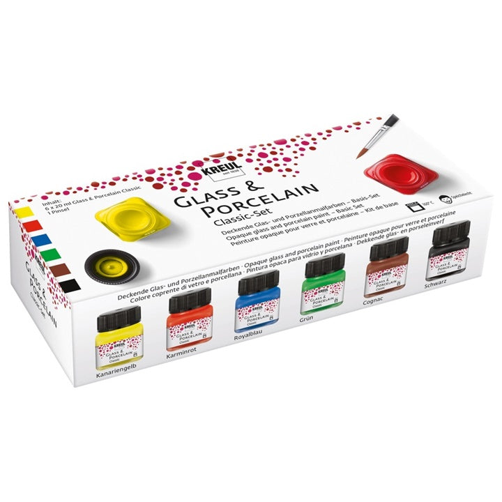 culori pentru portelan brillant hoby line set 6 x 20 ml pensula ro krl16600