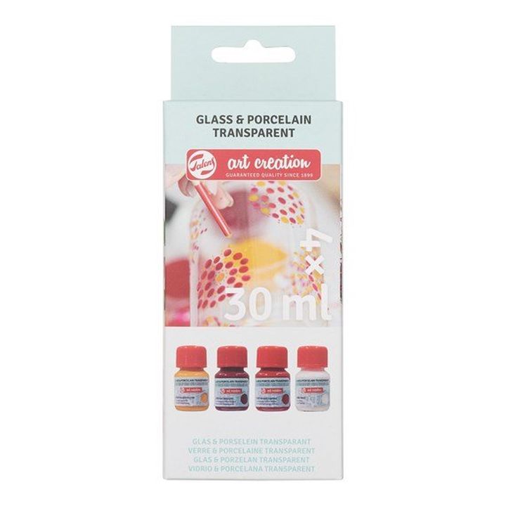 culori pentru sticla si portelan talens art creation set 4 x 30 ml ro rtl411900002