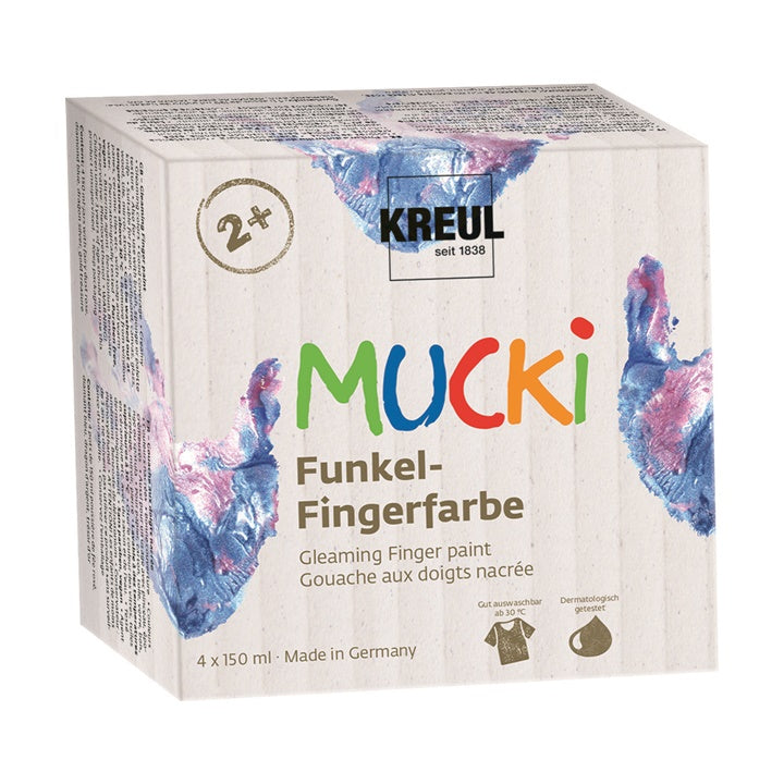 culori stralucitoare finger paint 150 ml mucki set 4 x 150 ml ro krl2318