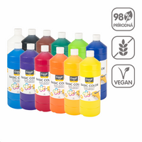 Culori tempera Creall, 1 000 ml, mix culori – 12 ×