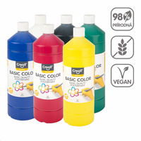 Culori tempera Creall, 1 000 ml, mix culori – 6 ×