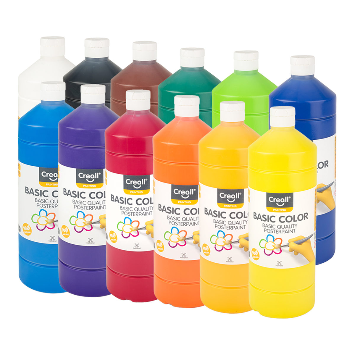 Culori tempera Creall, 1 000 ml, mix culori