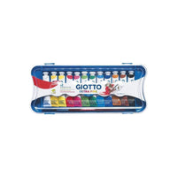 Culori tempera GIOTTO Extra Fine în tuburi cu pensulă – 12 x