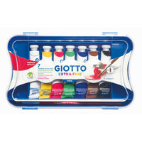 Culori tempera GIOTTO Extra Fine în tuburi cu pensulă – 7 x
