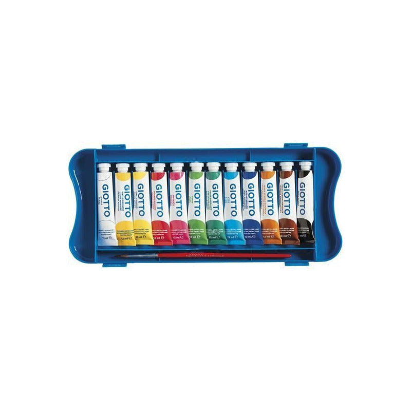 Culori tempera GIOTTO Extra Fine în tuburi cu pensulă