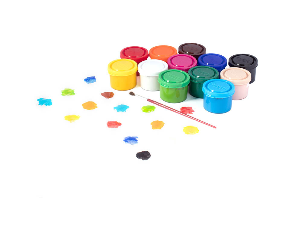 Culori tempera Jovi Premium 12 x 35 ml cu pensulă
