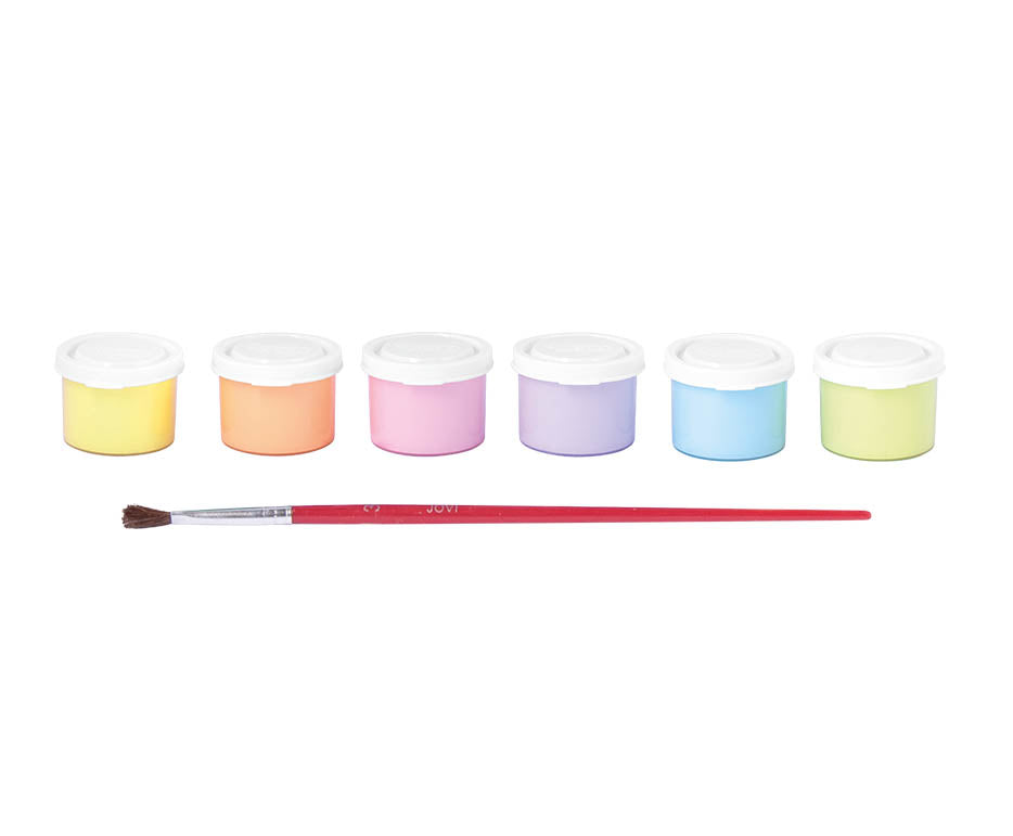 Culori tempera pastelate JOVI Premium 6 x 35 ml cu pensulă